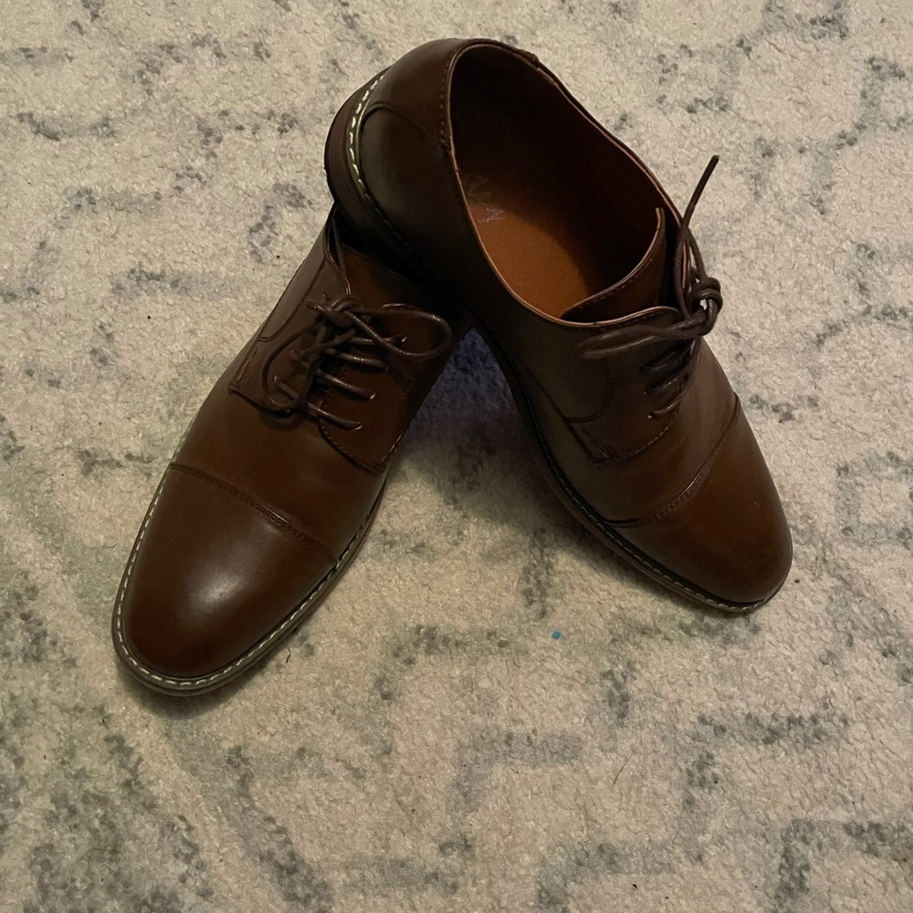 Vostey Men's  Shoes Formal Dress Dark brown business shoe size 11 men.